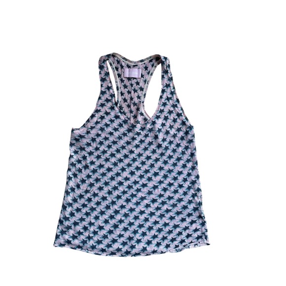 Zadig & Voltaire Tops - Zadig & Voltaire Nora LN ZV Stars Tank Top Pink Teal Racerback Linen Blend XS